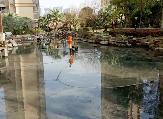 甘洛景观池淤泥清理